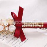 Newest Decorative Hair Bow Flower Beads Hair Clip Design Bridal Hair Accessory thumbnail-5