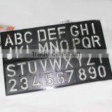 Factory Direct Sale OEM Plastic Letter Stencil Ruler in Stock eco stationery