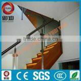 Decorative Indoor Staircase Tempered Glass Railing Designs Supplier thumbnail-2