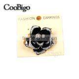 Fashion Jewelry Black Flower Rhinestone Brooches Pin Women Gift Dresses Hijab Scarf Apparel Accessories thumbnail-5
