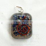 Lapis Lazuli Orgone Rounded Square Pendant thumbnail-1