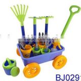 Garden Wagon Tools Toy Set for Kids with water pail