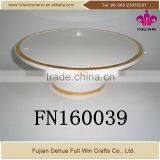 11 Inches Ceramic Cakestand With Golden Rim