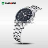 WEIDE Stainless Steel Elegance Mens Custom Logo Quartz Watch 5 Atm Water Resistant thumbnail-3