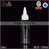 30ml Clear PET Plastic Unicorn Bottle Dropper E-juice e Liquid or Smoke thumbnail-1