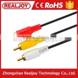 High Quality Av Cable Male To Male 3 Rca To 3 Rca Audio Cable