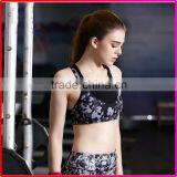 Top quality fabric quick dry cross back fitness wear women sport bra