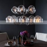 11.29-9 textured glow bubbly grain of each hand-blown glass shade Dramatic lighting 2-Tier Chandelier