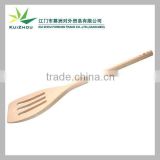 Slotted wooden spatula