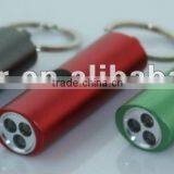 3 LED Aluminum Flashlight With Keychain