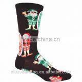 Black Crew Length Santa Socks Unisex Sock thumbnail-1