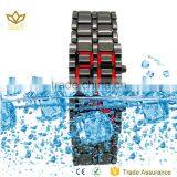 Fashion Style Black Alloy Watch Case and Band Stainless Steel Waterproof Watches Large Led Digital Display Watches thumbnail-1