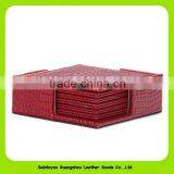 12*12cm Oil-proof Crocodile Leather Printed Set of 4 Square Coasters 16035 thumbnail-2