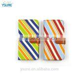 Colorful Unique Design Wallet Fabric Leather Phone Case For Alcatel One Touch POP C3 With PVC ID and Credit Card Slots thumbnail-5