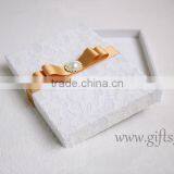 Luxury Lace Fabric Wedding Invitation Box