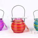 Cheap Hotsale Colorful Glass Vase With Iron Handle for Home Decoration thumbnail-5