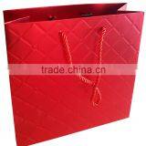 Luxury High Quality Fashion Paper Shopping Bag With Embossing thumbnail-2