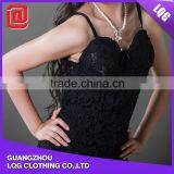 Unique Design Black Flower Lace Tassel Lap Ladies Sexy Crochet Dresses thumbnail-3