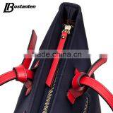 Custom 600d Polyester Canvas Tote Bag Shoulder Bag Leather Handle Wholesale thumbnail-4