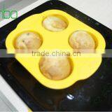 Silicone 4 Cavities Cup Muffin Baking Mould Cake Pan