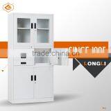 Three Division Upper Shelf Glass Door <b>File</b> <b>Cabinet</b>/<b>Safe</b> Office Filing <b>Cabinet</b>