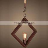 Diamond Rope Chandelier Vintage Iron Pendant Lamp thumbnail-1
