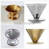 Pour Over Coffee Cone, the Clever Coffee Dripper: Permanent Reusable Stainless Steel Coffee Filter and Brewer With Pour Over Cof