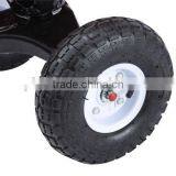 OUTDOOR WAGON ALL TERRAIN PULLING KID CHILDREN GARDEN CART W/WOOD RAILING RED thumbnail-6