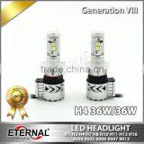 Super Brightness Car Led Headlight Bulb Kit H4 H7 H3 Smart Bulb Kit Auto Car Automotive Motorcycle Lamp