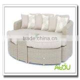 Audu White Daybed/White Rattan Outdoor Daybed thumbnail-1