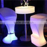 High 106CM LED Remote Round Table/ Hot Sell LED Rechargeable Round Coffee Table/LED Outdoor Lawn Round Cocktail Table thumbnail-1
