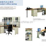 Steel Wood Executive Office Workstation L-shape Office Desk Tables thumbnail-2