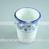 Stock Cheap Blue & White Porcelain Cup, Japanese Restaurant Drinking Cup , Tea Cups thumbnail-2