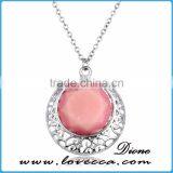 Vintage Antique Bronze Copper Luminous Crystal Necklace Glowing in Dark thumbnail-6