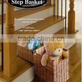 Wholesale Large Willow House Stair Storage Baskets or Wicker Step Basket thumbnail-1