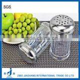 300ml Vertical Stripe Transparent Glass Spice Package Containers With Metal Hole Cap thumbnail-1