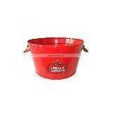 Vintage Large Capacity Galvanized Metal Oval Party Tub Ice Bucket Drink Beer Cooler thumbnail-2