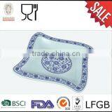 High Quality,Melamine Chinese Style Blue and White Design Square Plates thumbnail-1