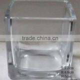 Clear Glass Candle Holder thumbnail-1