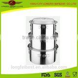 3pcs Cylindrical Stainless Steel Soup Pot Set With Steel String Handle thumbnail-1