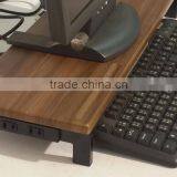 Smart Monitor Stand With Three USB Ports and Plug Extension Ports (walnut) thumbnail-5