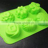 11031 Six Flower Shaped Promotional Gift Silicone Cake Mold thumbnail-5