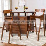 Bar Stool Danish Vintage Natural Teak Wood thumbnail-1