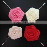 Ribbon Rose Flower Lapel Pin thumbnail-1
