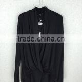 Hot China Products Wholesale Oem v Neck Black Chiffon Tie Blouse thumbnail-2