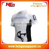 Hongen Apparel 2016 Custom Fitness Rash Guard for Men Female Adult Short Sleeve Rash Guard thumbnail-1