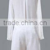 2016 New Summer Latest European Fashion 2 Pieces Casual Set Silk Women Shirt Short Loose Pants thumbnail-3