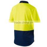 Custom Workwear Spliced Cotton Hi Vis Back Short Sleeve Work T-shirt Polo thumbnail-4