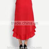 Clothing Wholesale Red Ruffles Latest Fashion Ladies Skirt Suits thumbnail-4