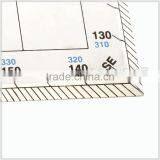 Kearing Clear Plastic 2mm Thick Aviation Sqaure Protractor Nautical Miles 1/500000 #KPP-1 thumbnail-3
